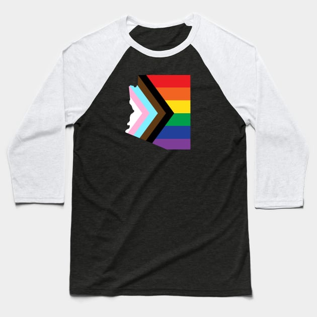 Arizona Progress Pride Baseball T-Shirt by littleSamantics